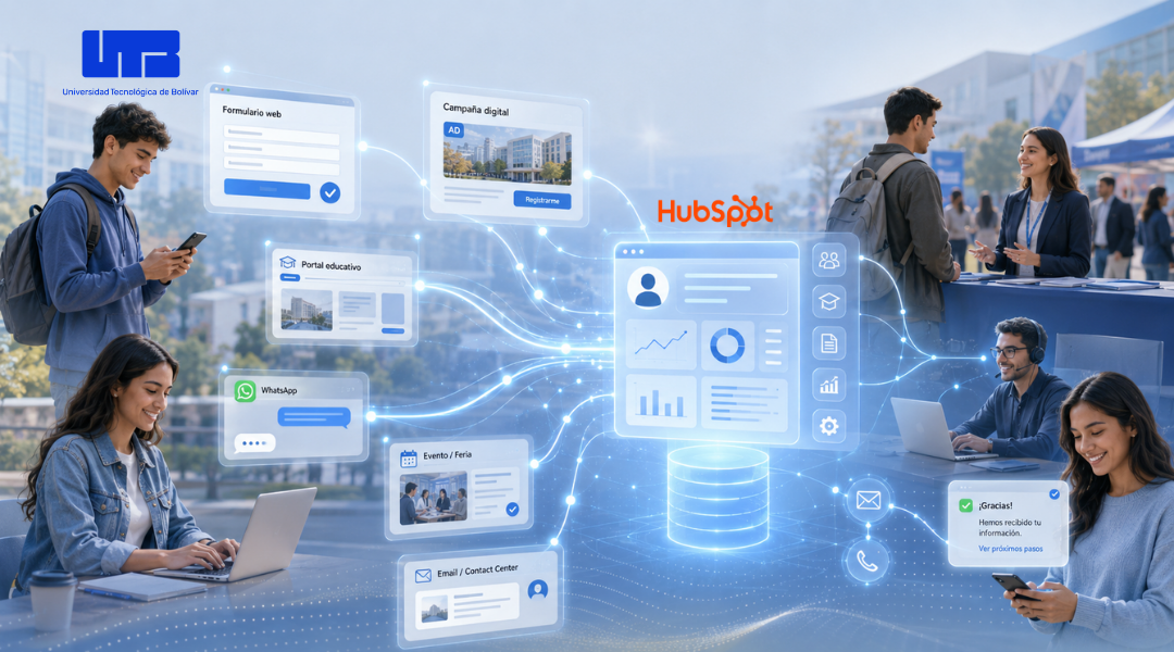 Cómo la UTB pasó de procesos aislados a una operación universitaria conectada con HubSpot